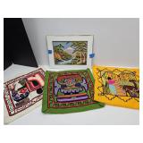 Pearl Cotton? Signed Art Vintage Pillow Covers