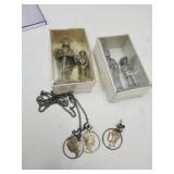 Cutout Mercury Dime Jewelry & Pewter Figures