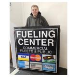 FUELING CENTER Adv Plastic Sign 47.5 x 48 x 3"