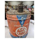 Vintage 5 Gal VAN CAMP Utility Can