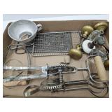 Antique Brass & Glass Door Knobs Prim Mixers +