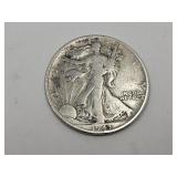 1943 Walking Liberty Silver Half  Dollar Coin