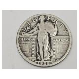 1928 Standing Liberty Silver Quarter Coin