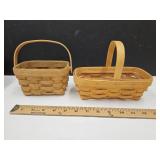2 Longaberger Baskets 5.5"-8" Wide