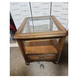 Side Table w Storage Shelf & Drawer 22 x 27 x 25