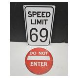 12" Speed Limit & 8" Do Not Enter SIgns