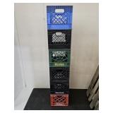 6 Advertising Milk Crates Miller , Dean +