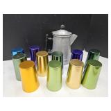 Vintage Aluminum Cups & Aluminum Pitcher