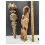 Wooden Totem & Plastic Wall Decor See Size