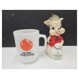 Vintage Bunny Bank & Worlds Fair Anchor Hocking Mg
