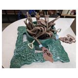 Cast Iron Christmas Tree Stand & Extension Cord