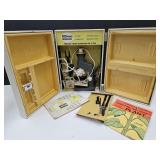 Vintage Sears Microscope in Metal Box