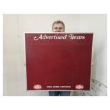 2 Sided Dr Pepper Advertising Sign 36 x 32"
