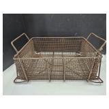 Industrial Metal Bin with Handles 15 x 12 x7"h