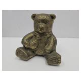 Vintage Solid Brass Bear 4" Tall Brass