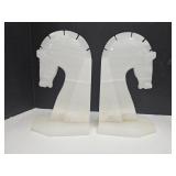 Marble Horse Bookends