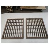 2 Cast Iron Grates 15 x 13"