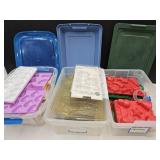 3 12 & 15 Quart Totes w/Candy Molds