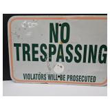 No Trespassing Metal Sign 18x12