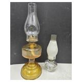 2 Oil Lamps 12"-18.5"