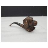 Wood Carved Dog VTG Jeantet Pipe