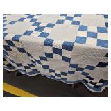 Vintage Blue & White Quilt 70 x 80"