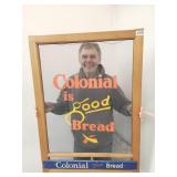 Advertising  COLONIAL Metal Sign & Screen 28 x 38"
