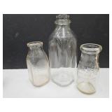 Polks 1/2 Pint Milk Bottle, 2 Milk Bottles