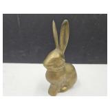 Vintage Brass Rabbit Korea Paperweight