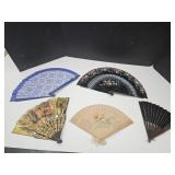 Lot of  Vintage Very Pretty Hand Held  Fans