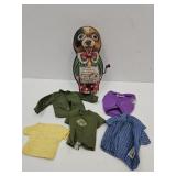 Vintage KEN Tagged Clothes, Tin Toy Bunny No Work