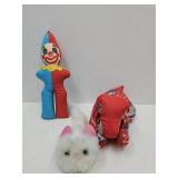 VTG Pomsies & NOS Hankerchief Dog & Clown