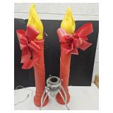 Candle Blow Molds See Pic & VTG Tree Stand