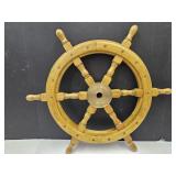 Ships Wheel  Decor  Brass Center 24" Total L