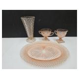 Miss America Anchor Hocking Glass Cream Sugar ++