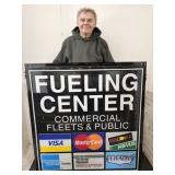 FUELING CENTER Adv Plastic Sign 47.5 x 48 x 3"