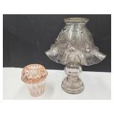 Fenton Glass 3 Piece Fairy Lamp 9" h & Depression