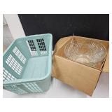 Laundry Basket & Punch Bowl Set