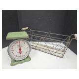 Sweet Primitive Basket & Vintage Kitchen Scales