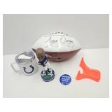 Autographed Tony Dungy Colts Football Lot
