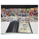 Binder of Pokemon Cards & Old Comic Books