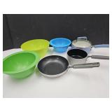 Paula Dean Pan w Lid , Bowls +