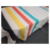 Vintage Golden Dawn Wool  Amuno Blanket  82 x 76"