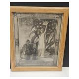 Framed WWI Service Poster 15 x 18"