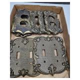 Antiqued Gold Light & Outlet Switch Covers
