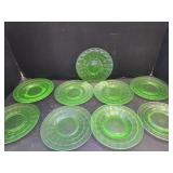 Uranium Glass  Saucers