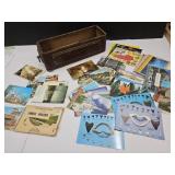 Vintage Postcards 1911 & More w Primitive Drawer