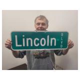 Metal Lincoln BLVD Street Sign