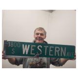 Metal Western Street Sign