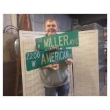Metal American Dr & Miller  Sign w Hardware